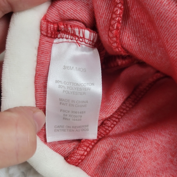 Infant Christmas velour outfit - Picture 2 of 11